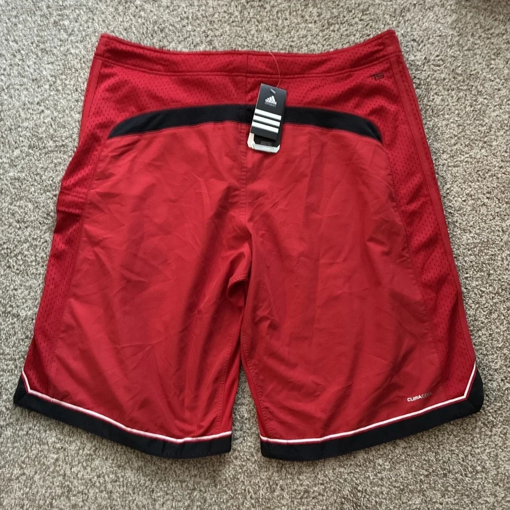adidas Mens Clima365 Basketball Shorts Red Black Size 2XL XXL NWT